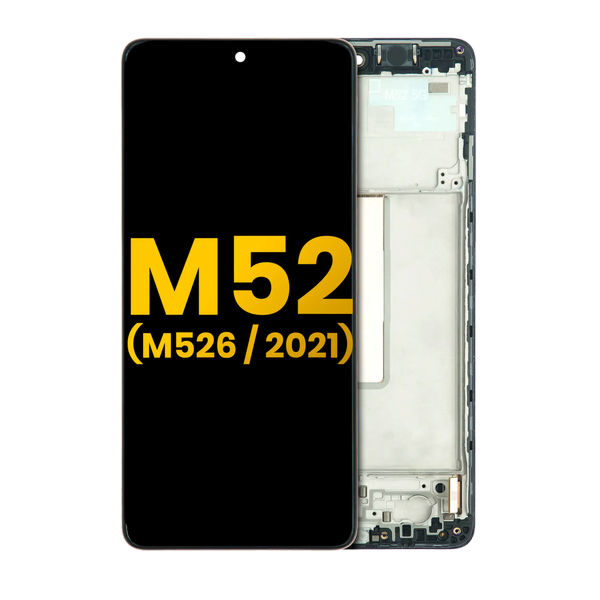 Schimbare Display cu TouchScreen, Rama Samsung Galaxy M52 5G · OLED Assembly With Frame For Samsung Galaxy M52 5G (M526 / 2021) (Refurbished) (All Colors)