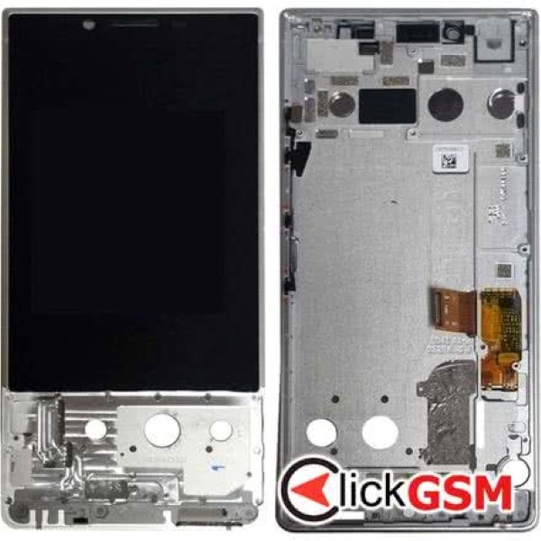 Piesa Piesa Display Cu Touchscreen Si Rama Silver Blackberry Key2 1exa