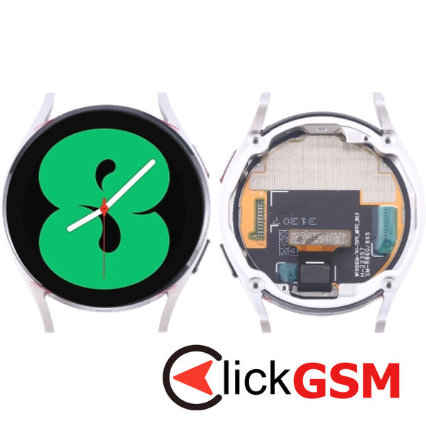 Piesa Piesa Display Cu Touchscreen Si Rama Silver Samsung Galaxy Watch 4 40mm Hh6