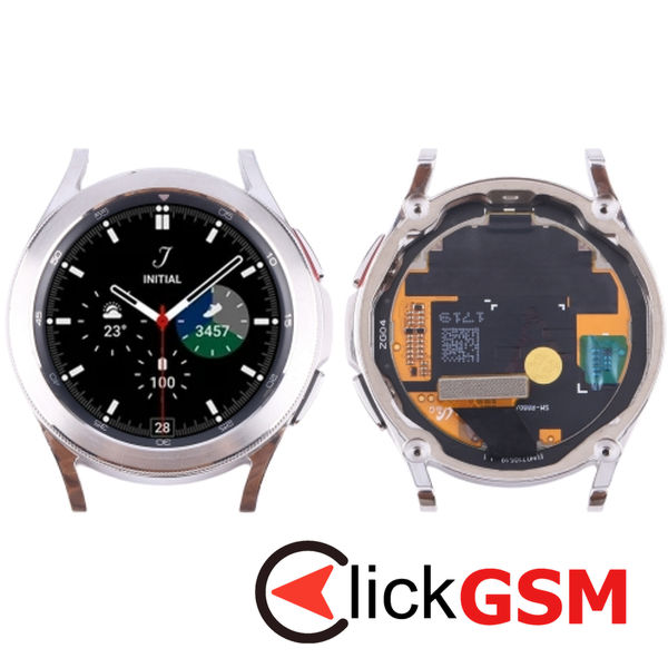 Piesa Piesa Display Cu Touchscreen Si Rama Silver Samsung Galaxy Watch 4 Classic 42mm 4orr