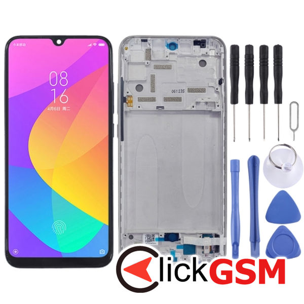 Piesa Piesa Display Cu Touchscreen Si Rama Silver Xiaomi Mi Cc9e 25z4