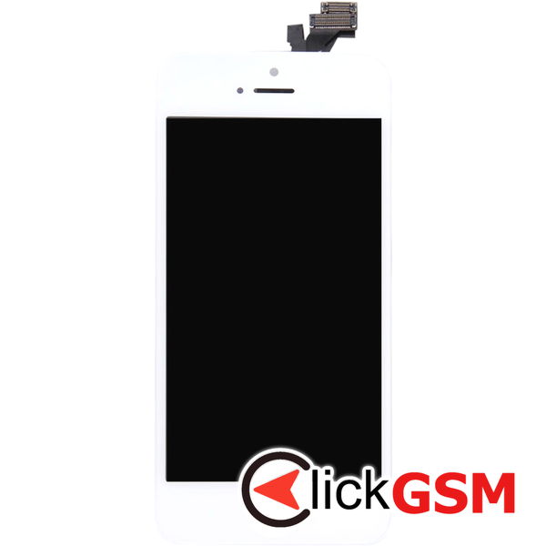 Piesa Display Cu Touchscreen Si Rama White Apple Iphone 5 4f9s