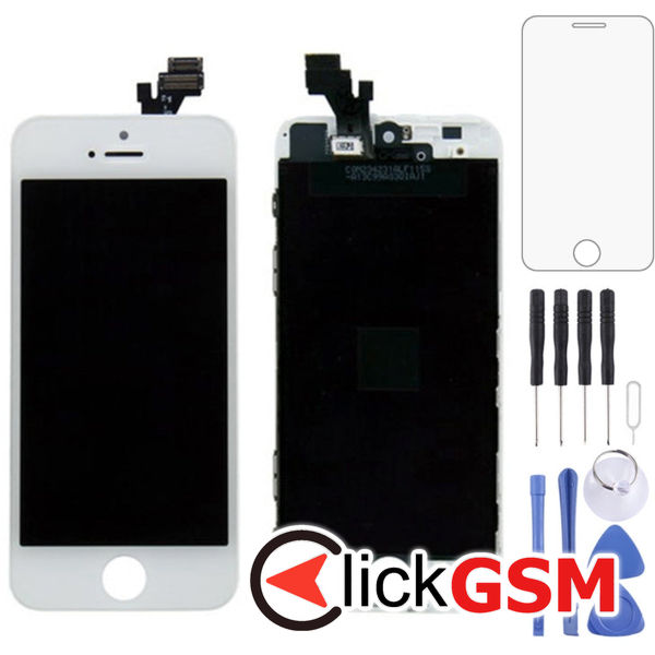 Piesa Piesa Display Cu Touchscreen Si Rama White Apple Iphone 5 4f9u