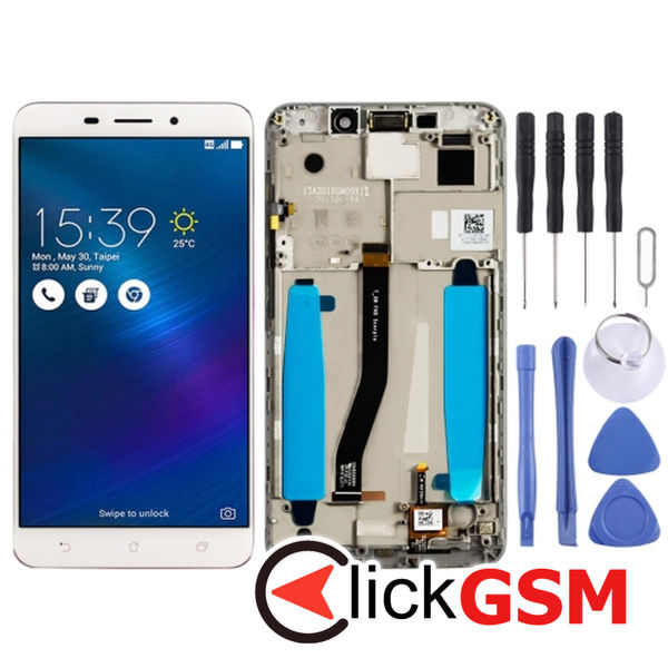 Piesa Piesa Display Cu Touchscreen Si Rama White Asus Zenfone 3 Laser 25ag