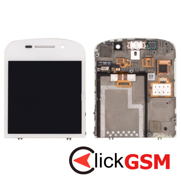 Piesa Display Cu Touchscreen Si Rama White Blackberry Q10 4n78