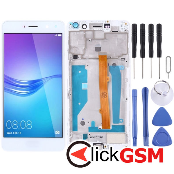 Piesa Piesa Display Cu Touchscreen Si Rama White Huawei Y5 2017 2f47