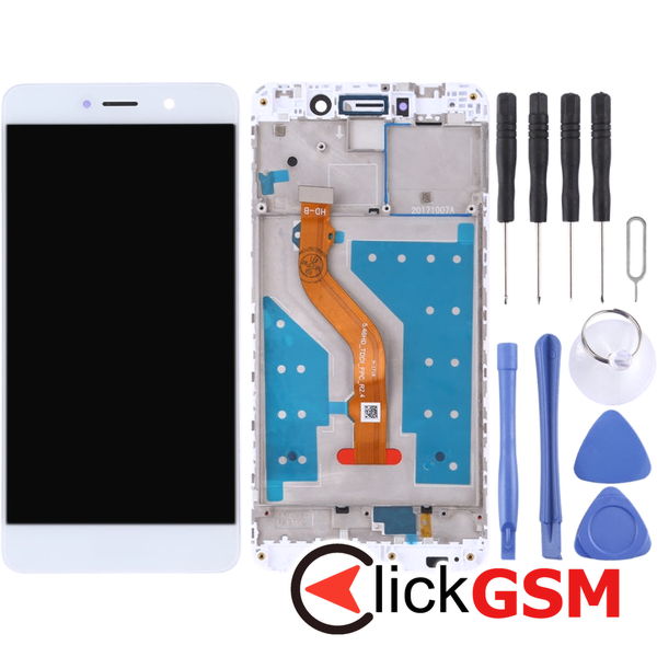 Piesa Display Cu Touchscreen Si Rama White Huawei Y7 2bc9