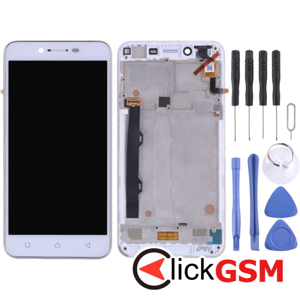 Piesa Piesa Display Cu Touchscreen Si Rama White Lenovo Vibe K5 Plus 240b