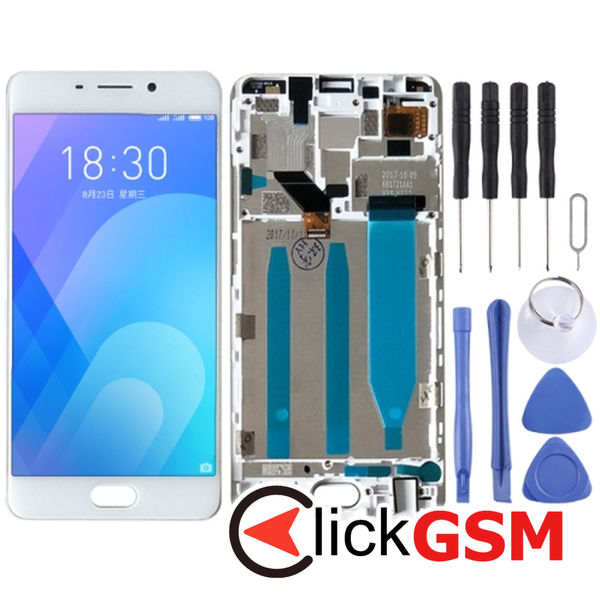 Piesa Piesa Display Cu Touchscreen Si Rama White Meizu M6 Note 4nm5