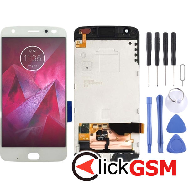 Piesa Piesa Display Cu Touchscreen Si Rama White Motorola Moto Z2 Force Edition 4nor