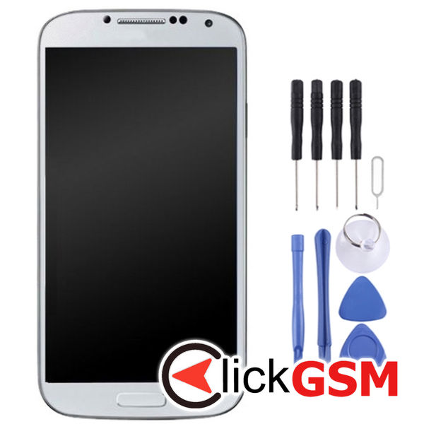 Piesa Piesa Display Cu Touchscreen Si Rama White Samsung Galaxy S4 4ois