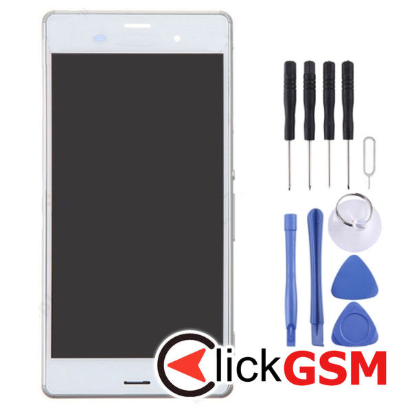 Piesa Display Cu Touchscreen Si Rama White Sony Xperia Z3 4otw