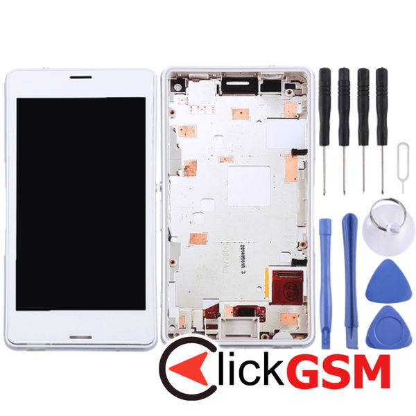 Piesa Display Cu Touchscreen Si Rama White Sony Xperia Z3 Compact 212x