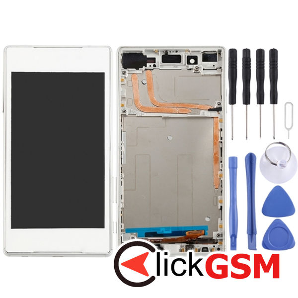 Piesa Piesa Display Cu Touchscreen Si Rama White Sony Xperia Z5 212r