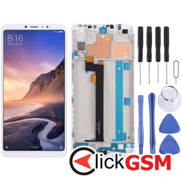 Piesa Piesa Display Cu Touchscreen Si Rama White Xiaomi Mi Max 3 25jt