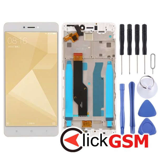 Piesa Piesa Display Cu Touchscreen Si Rama White Xiaomi Redmi Note 4x 25in