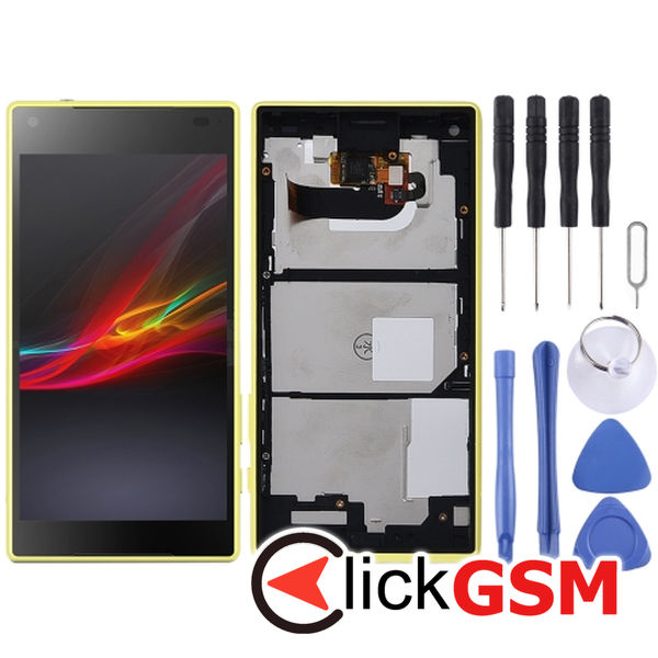 Piesa Piesa Display Cu Touchscreen Si Rama Yellow Sony Xperia Z5 4oso