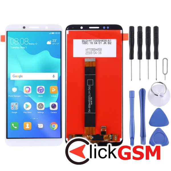 Piesa Display Cu Touchscreen White Huawei Y5 Prime 2018 2bai