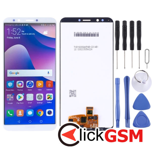 Piesa Display Cu Touchscreen White Huawei Y7 Prime 2018 2bag