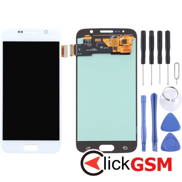 Piesa Display Cu Touchscreen White Samsung Galaxy S6 4eiy