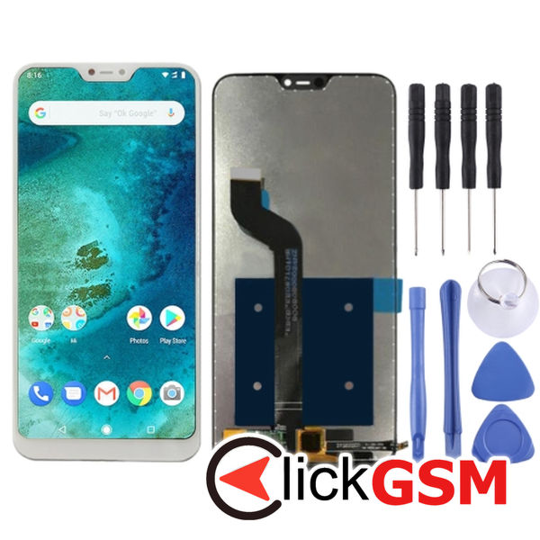 Piesa Piesa Display Cu Touchscreen White Xiaomi Redmi 6 Pro 4p5e