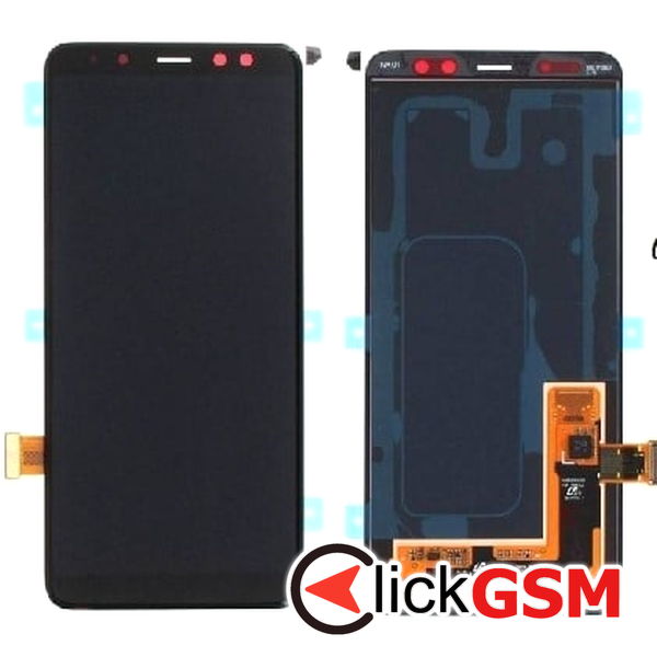 Piesa Piesa Display Original Cu Touchscreen Negru Samsung Galaxy A8 2018 2dl6