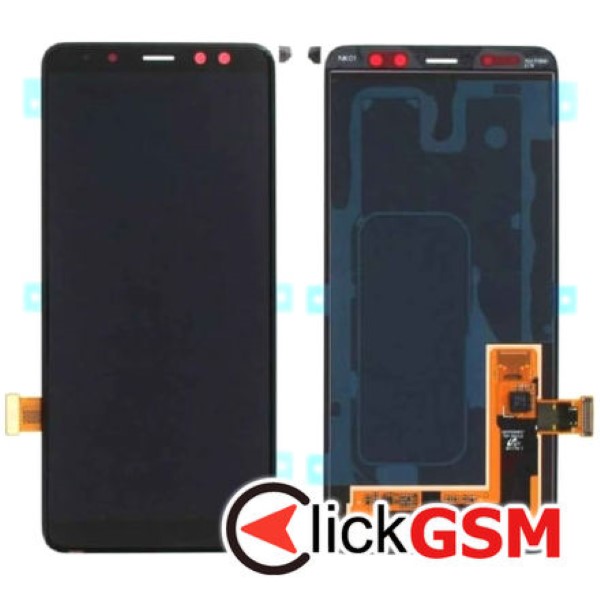 Piesa Piesa Display Original Cu Touchscreen Negru Samsung Galaxy A8 2018 3dd6