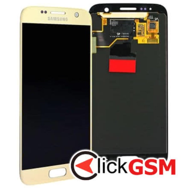 Piesa Display Original Cu Touchscreen Pentru Samsung Galaxy S7 Auriu 2dl7