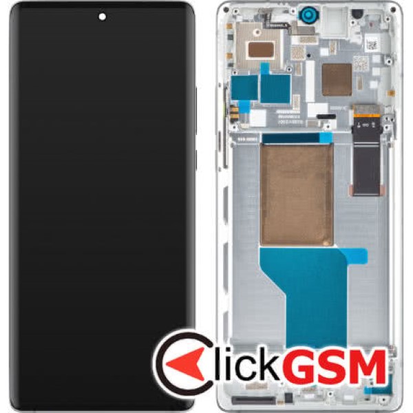Piesa Display Original Cu Touchscreen Rama Pentru Motorola Edge 30 Ultra Alb 350e