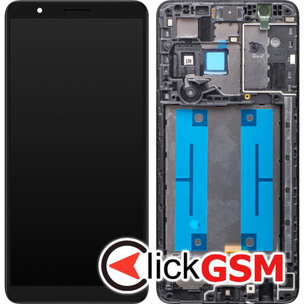 Piesa Display Original Cu Touchscreen Rama Pentru Samsung Galaxy A01 Core Negru Maj