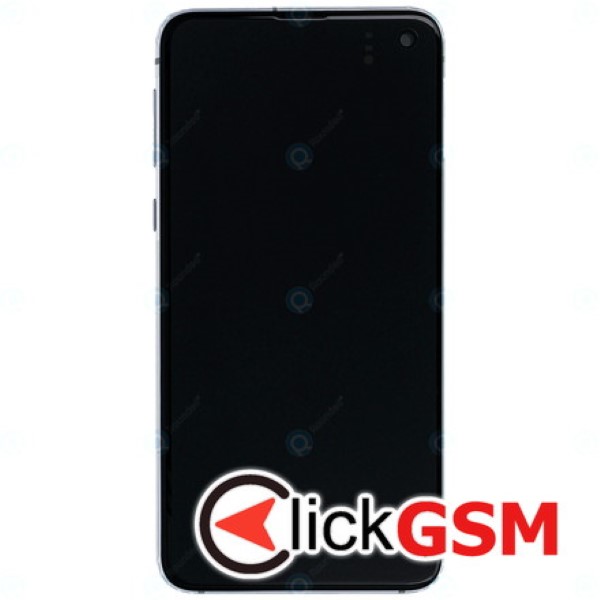 Piesa Piesa Display Original Cu Touchscreen Rama Pentru Samsung Galaxy S10e Argintiu 10x1