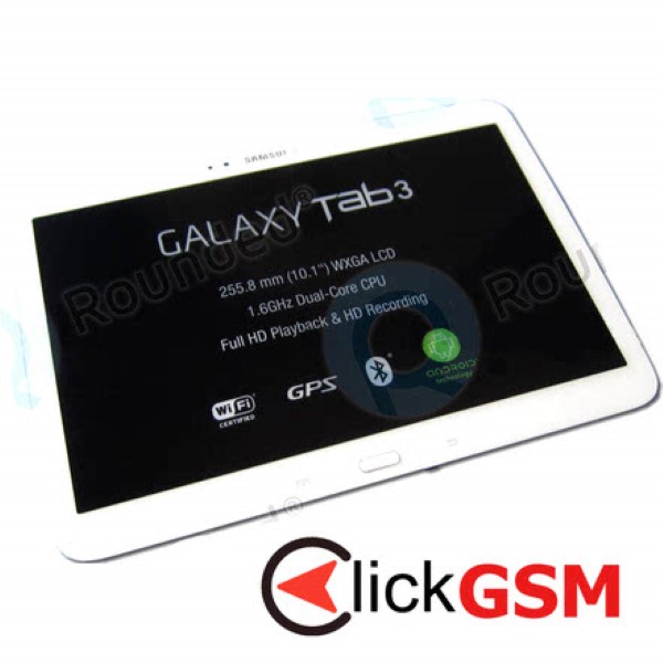 Piesa Piesa Display Original Cu Touchscreen Rama Pentru Samsung Galaxy Tab 3 10.1 Alb 1i0h
