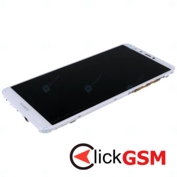 Piesa Display Original Cu Touchscreen Rama Si Baterie Alb Huawei Y9 2018 1b3n