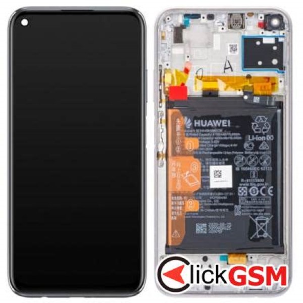 Piesa Piesa Display Original Cu Touchscreen Rama Si Baterie Albastru Deschis Huawei P40 Lite 2wkc