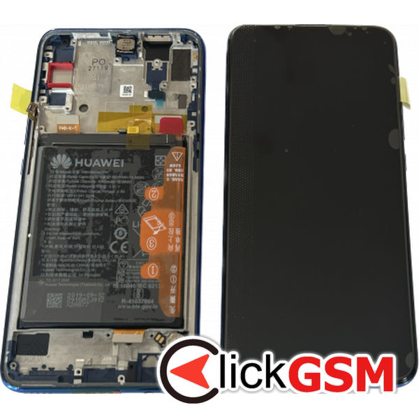 Piesa Display Original Cu Touchscreen Rama Si Baterie Albastru Huawei P Smart Z 2dlh