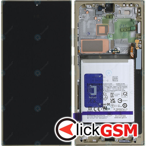 Piesa Display Original Cu Touchscreen Rama Si Baterie Galben Samsung Galaxy S24 Ultra Mch