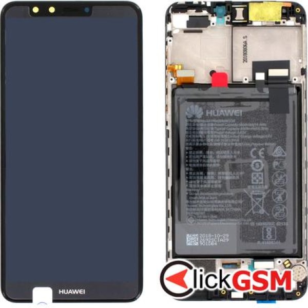 Piesa Piesa Display Original Cu Touchscreen Rama Si Baterie Huawei Y9 2018 Ay