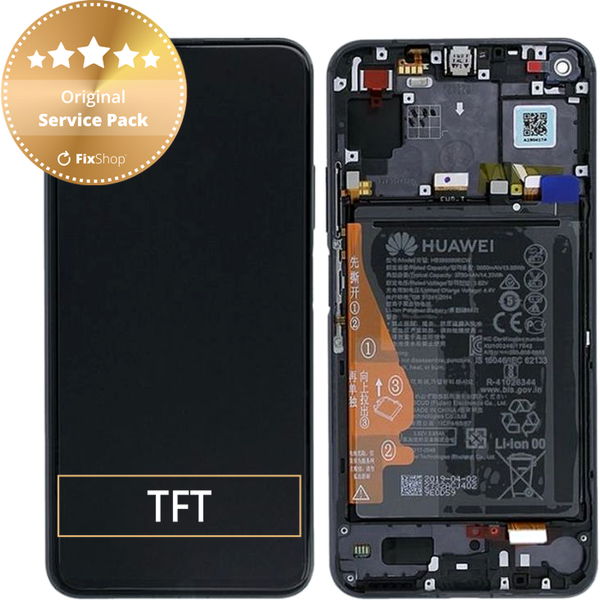 Honor 20 · Huawei Honor 20, Huawei Nova 5T - Ecran LCD + Sticla Tactila + Rama + Baterie (Black) - 02352TMU Genuine Service Pack