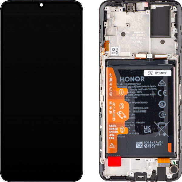 Display Original cu TouchScreen, Rama, Baterie Negru Honor X7 · Display cu Touchscreen Honor X7, cu Rama si Acumulator, Negru, Service Pack 0235ACBE