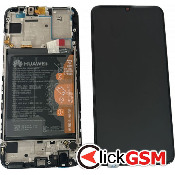 Piesa Piesa Display Original Cu Touchscreen Rama Si Baterie Negru Huawei P Smart 2019 2dk2