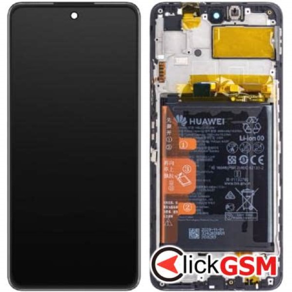 Piesa Piesa Display Original Cu Touchscreen Rama Si Baterie Negru Huawei P Smart 2021 31y3