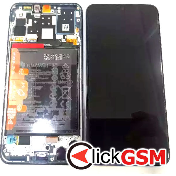 Piesa Piesa Display Original Cu Touchscreen Rama Si Baterie Negru Huawei P30 Lite G1w