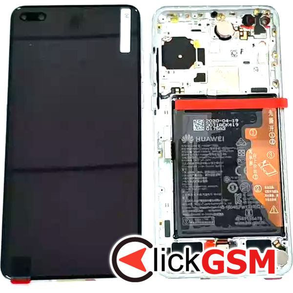 Piesa Piesa Display Original Cu Touchscreen Rama Si Baterie Negru Huawei P40 D6j