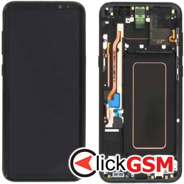 Piesa Display Original Cu Touchscreen Rama Si Baterie Negru Samsung Galaxy S8.plus 4pue