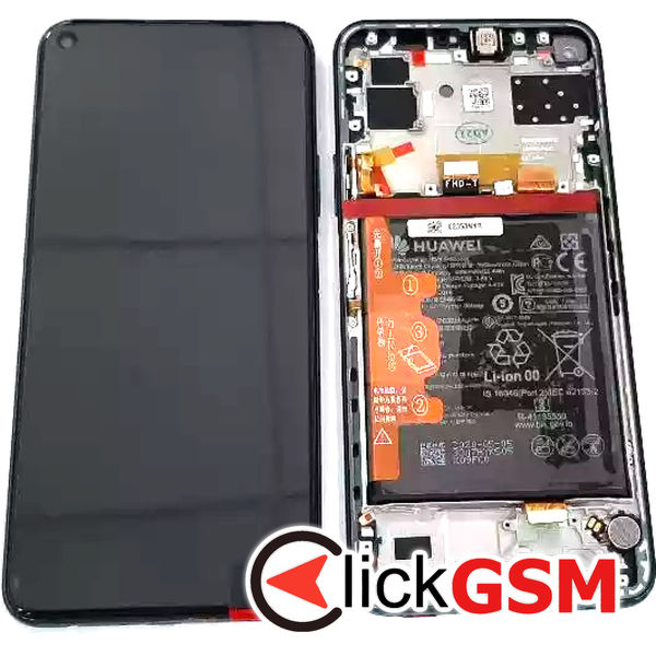 Piesa Piesa Display Original Cu Touchscreen Rama Si Baterie Negru Verde Huawei P40 Lite 5g Bjy