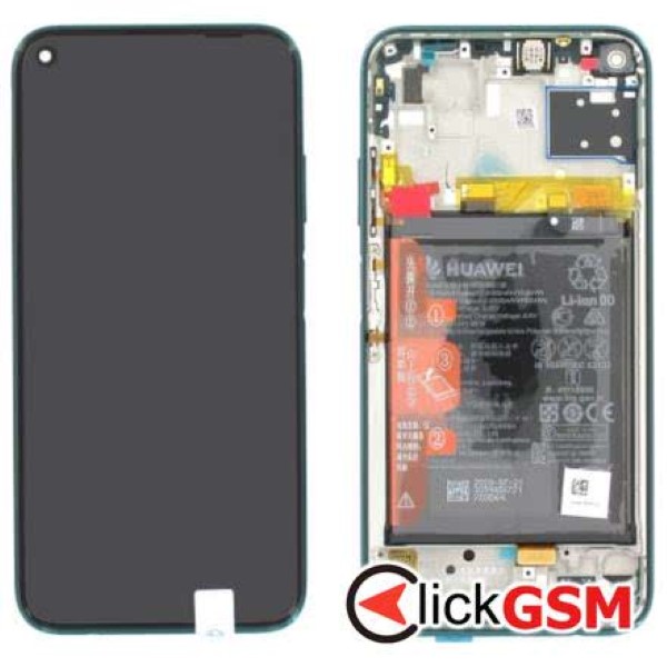 Piesa Piesa Display Original Cu Touchscreen Rama Si Baterie Verde Huawei P40 Lite 2wkt