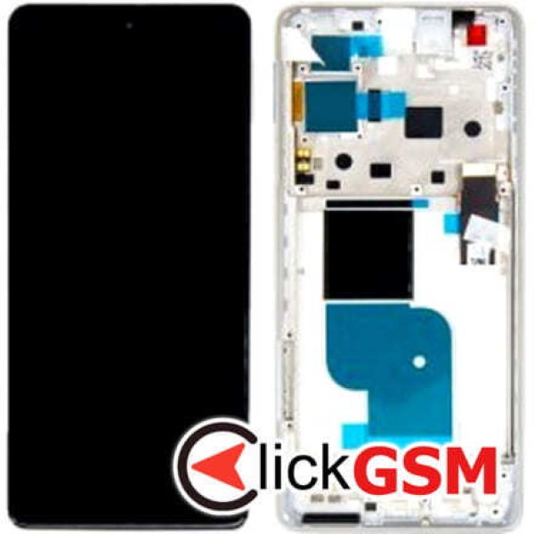 Piesa Display Original Cu Touchscreen Si Rama Alb Motorola Edge 30 Pro 1njm