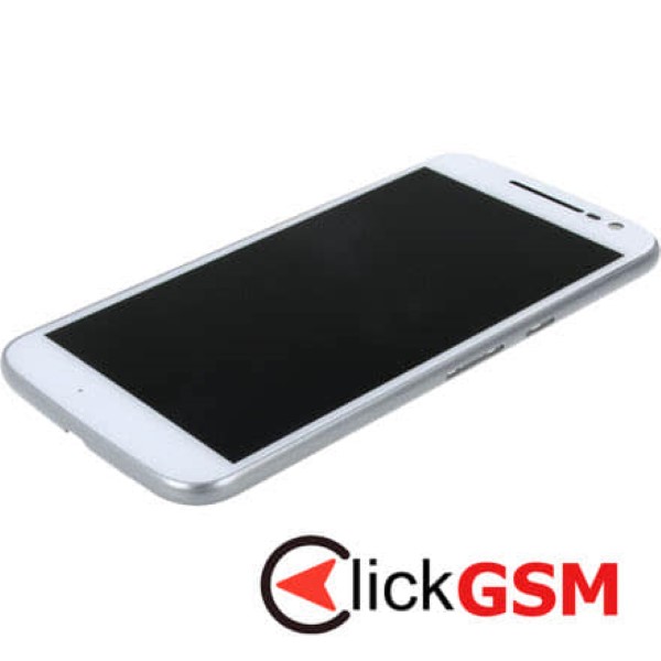 Piesa Display Original Cu Touchscreen Si Rama Alb Motorola Moto G4 1b8y