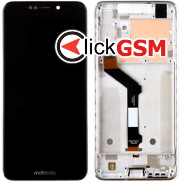 Piesa Piesa Display Original Cu Touchscreen Si Rama Alb Motorola One 12dm