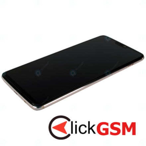 Piesa Display Original Cu Touchscreen Si Rama Alb Oneplus 6 15jo